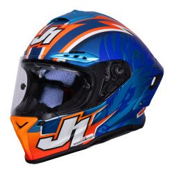 Just1 J-GPR Melandri Replica Kapalı Motosiklet Kaskı Mavi/Oranj 