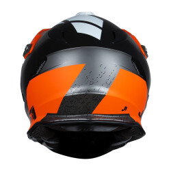 Just1 J34 Pro Outer Space Kapalı Motosiklet Kaskı Siyah / Antrasit / Oranj - 4