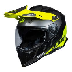 Just1 J34 Pro Outer Space Kapalı Motosiklet Kaskı Siyah / Antrasit / Sarı - JUST1