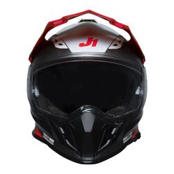Just1 J34 Pro Outer Space Kapalı Motosiklet Kaskı Siyah / Kırmızı / Beyaz - 3