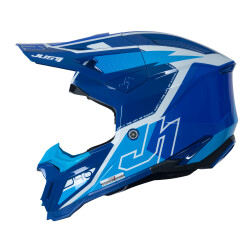 Just1 J40 Flash Off-Road Kaskı Mavi / Beyaz - 3