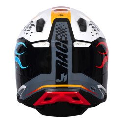 Just1 J40 Sixties Off-Road Kaskı Siyah / Beyaz - 6