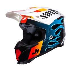 Just1 J40 Sixties Off-Road Kaskı Siyah / Beyaz - JUST1