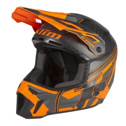 Klim F3 Carbon Pro Cross Motosiklet Kaskı Siyah / Oranj 