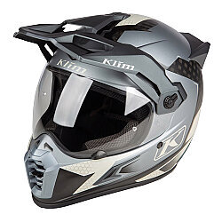 Klim Krios Pro Carbon Charger Adv Rally Motosiklet Kaskı Gri - Klim