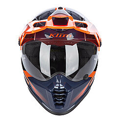 Klim Krios Pro Carbon Echo Adv Rally Motosiklet Kaskı Siyah / Oranj - 5