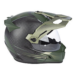 Klim Krios Pro Carbon Echo Adv Rally Motosiklet Kaskı Siyah / Yeşil - 4