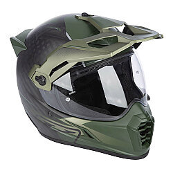 Klim Krios Pro Carbon Echo Adv Rally Motosiklet Kaskı Siyah / Yeşil - 7