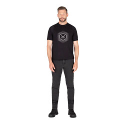 Knox Colton Slim Korumalı Denim Motosiklet Pantolonu (Kısa Bacak) Koyu Gri - Knox (1)