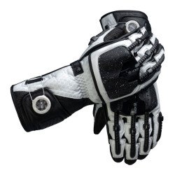 Knox Handroid MK5 Korumalı Deri Motosiklet Eldiveni Siyah / Beyaz - 10