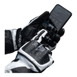 Knox Handroid MK5 Korumalı Deri Motosiklet Eldiveni Siyah / Beyaz - 11