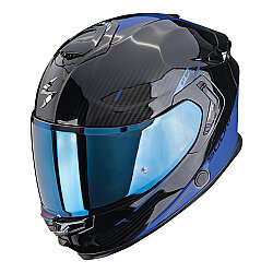 Scorpion Apex GT-SP Air Carbon Asphalt Kapalı Motosiklet Kaskı Siyah / Mavi - Scorpion