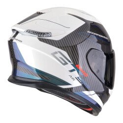 Scorpion Apex EXO-GT SP Carbon Matrix Air Flex Kapalı Motosiklet Kaskı Beyaz / Siyah / Mavi - 3