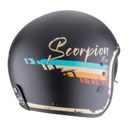 Scorpion Belfast Evo Adonis Açık Motosiklet Kaskı Mat Siyah / Bej - 2