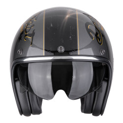 Scorpion Belfast Evo Drive Fast Açık Motosiklet Kaskı Gümüş / Siyah / Altın - 3