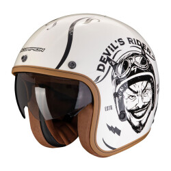 Scorpion Belfast Evo Romeo Açık Motosiklet Kaskı Bej / Siyah 