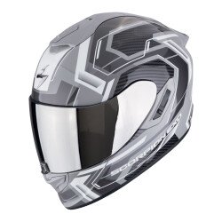 Scorpion EXO 1400 Evo II Air Linart Kapalı Motosiklet Kaskı Gri / Beyaz - Scorpion