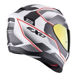 Scorpion EXO 520 Evo Air Lena Kapalı Motosiklet Kaskı Mat Beyaz / Gümüş / Kırmızı - 3