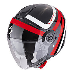 Scorpion EXO City 2 FC Riva Açık Motosiklet Kaskı Siyah / Kırmızı - Scorpion
