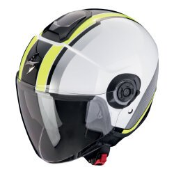 GARAJJ Scorpion EXO City 2 VEL Açık Motosiklet Kaskı Beyaz / Sarı 