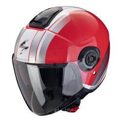 GARAJJ Scorpion EXO City 2 VEL Açık Motosiklet Kaskı Kırmızı / Beyaz 