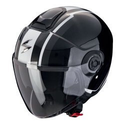 GARAJJ Scorpion EXO City 2 VEL Açık Motosiklet Kaskı Metalik Siyah / Beyaz - Scorpion