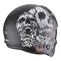 Scorpion EXO COMBAT 2 Genesis Modüler Motosiklet Kaskı Mat Siyah / Beyaz / Altın - 3