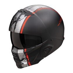 GARAJJ Scorpion EXO COMBAT 2 Lord Modüler Motosiklet Kaskı Mat Siyah / Kırmızı - Scorpion