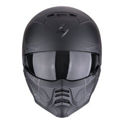 Scorpion EXO COMBAT 2 Spider Web Modüler Motosiklet Kaskı Mat Siyah / Gümüş - Scorpion (1)