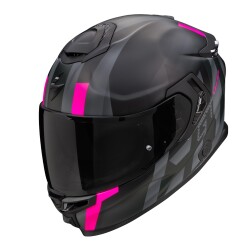 Scorpion Apex EXO-GT SP Carbon Matrix Air Touradven Kapalı Motosiklet Kaskı Mat Siyah / Pembe 