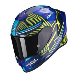 Scorpion EXO R1 Evo Air Victory Spor Motosiklet Kaskı Mavi / Sarı 