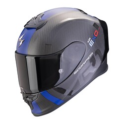 Scorpion EXO R1 Evo Carbon Air MG Spor Motosiklet Kaskı Mat Siyah / Mavi 