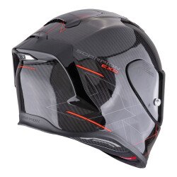 Scorpion EXO R1 Evo Carbon Cynergy Spor Motosiklet Kask Siyah / Kırmızı - 3