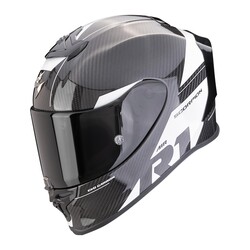 Scorpion EXO R1 Evo Carbon Rally Spor Motosiklet Kaskı Siyah / Beyaz 