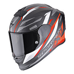 Scorpion EXO R1 Evo Air Carbon Runner Spor Motosiklet Kask Mat Siyah / Kırmızı 