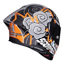 Scorpion EXO R1 Evo FIM Onaylı Racing Spor Motosiklet Kaskı Siyah / Gri / Oranj - 3