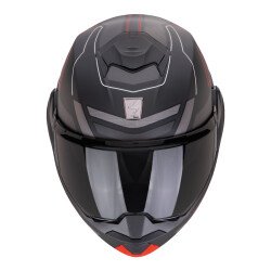 Scorpion Exo-Tech Evo Conquer Çene Açılabilir Motosiklet Kaskı Mat Siyah / Kırmızı - 3