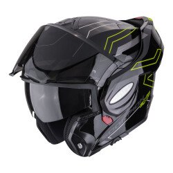 Scorpion Exo-Tech Evo Conquer Çene Açılabilir Motosiklet Kaskı Siyah / Sarı - Scorpion (1)