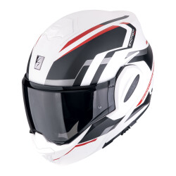 Scorpion Exo-Tech Evo Furio Çene Açılabilir Motosiklet Kaskı Mat Beyaz / Siyah / Kırmızı 