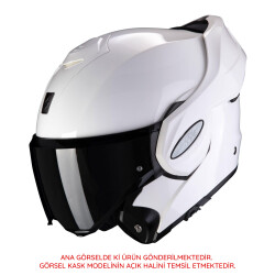 Scorpion Exo-Tech Evo Furio Çene Açılabilir Motosiklet Kaskı Mat Beyaz / Siyah / Kırmızı - 2