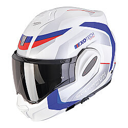 Scorpion Exo-Tech Evo Pro Acuti Çene Açılabilir Motosiklet Beyaz / Mavi / Kırmızı 