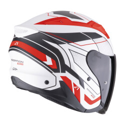 Scorpion EXO Z1 Vue Açık Motosiklet Kaskı Mat Beyaz / Siyah / Kırmızı - 3