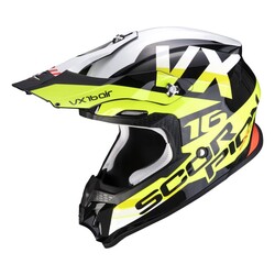 Scorpion VX-16 Air Turn Off-Road Kask Siyah / Sarı / Beyaz 