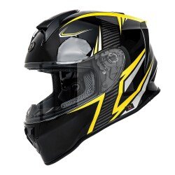 Torc Pismo Kapalı Çocuk Motosiklet Kaskı Siyah / Sarı - Torc