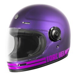 Torc T-1 Newport Cali Iridecent Kapalı Motosiklet Kaskı Mor - Torc