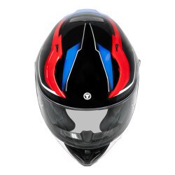 Torc T-15 Route Kapalı Motosiklet Kaskı Siyah / Mavi / Kırmızı - 3