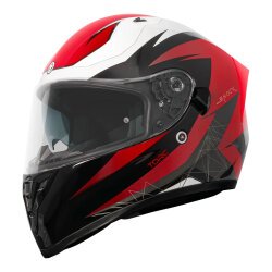 Torc T-15 Shock Kapalı Motosiklet Kaskı Siyah / Kırmızı / Beyaz - Torc