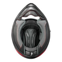 Torc T-15 Shock Kapalı Motosiklet Kaskı Siyah / Kırmızı / Beyaz - 5