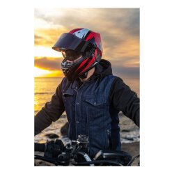 Torc T-15 Shock Kapalı Motosiklet Kaskı Siyah / Kırmızı / Beyaz - 6